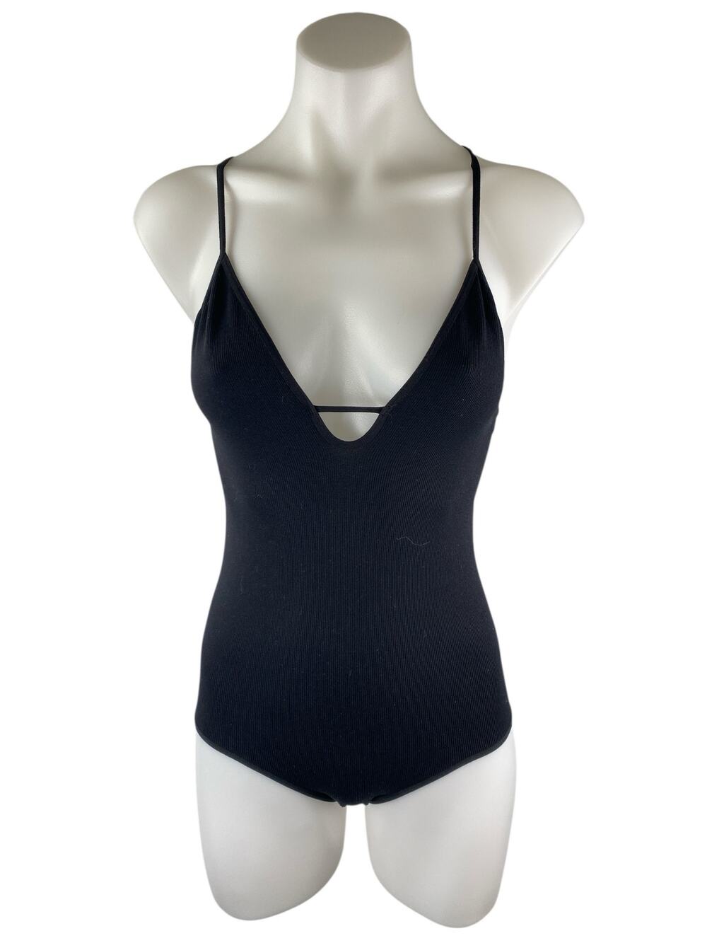 Free People Intimately Move Along Black Sleeveless One Piece Bodysuit Top Sz M/L